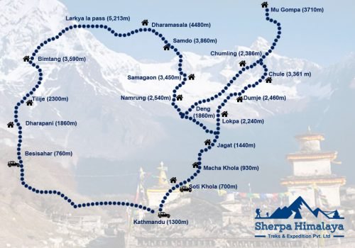 Manaslu-Circuit-with-tsum-valley-trek-map